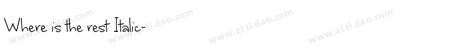Where is the rest Italic字体转换